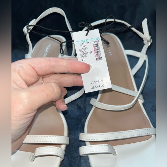 White strappy block heels NWT - Picture 3 of 5